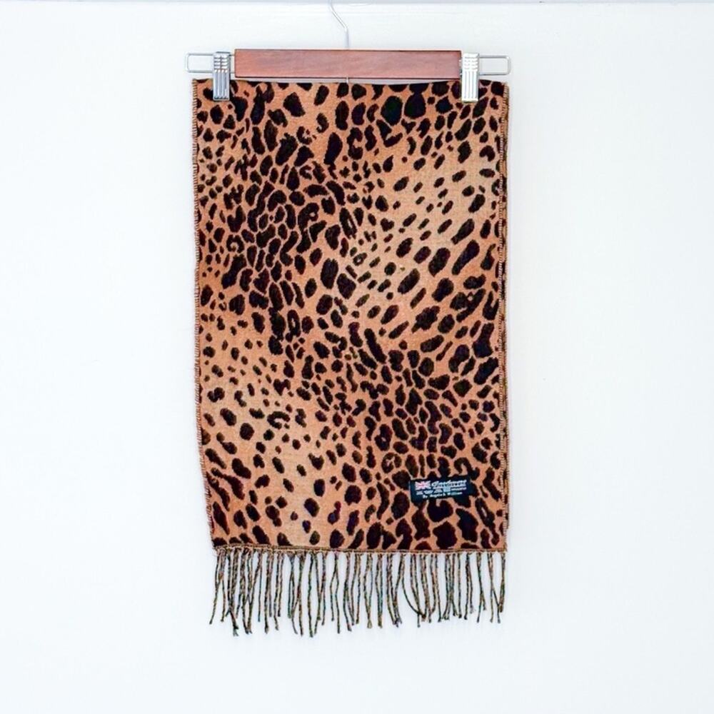 Angela & William Leopard Print Scarf Winter Cashmere Feel Scarf Warm Long